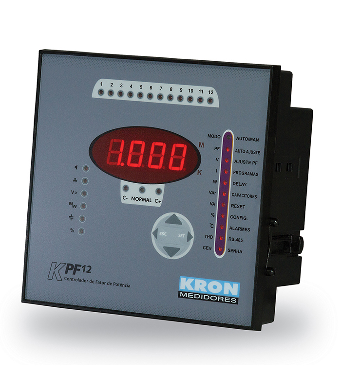 KPF 12 Power Factor Controllers with 12 Steps and 2 alarm outputs